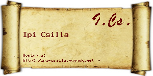Ipi Csilla névjegykártya